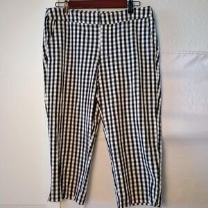 Time And Tru Checkered Knickers Women's Size 12 Black‎ And White